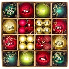 44pcs Shatterproof Christmas Ball Ornaments Set Wedding Party Tree Decor