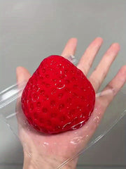 Red Strawberry Squishy Stress Relief Toy TPR Material Fun