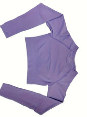 Seamless Long Sleeve Yoga Top Slim Fit T-shirt with Thumbhole