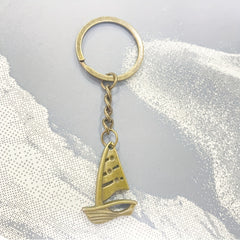 Sailing Boat Keychain Retro Key Ring Purse Bag Backpack Car Ornament Accessory