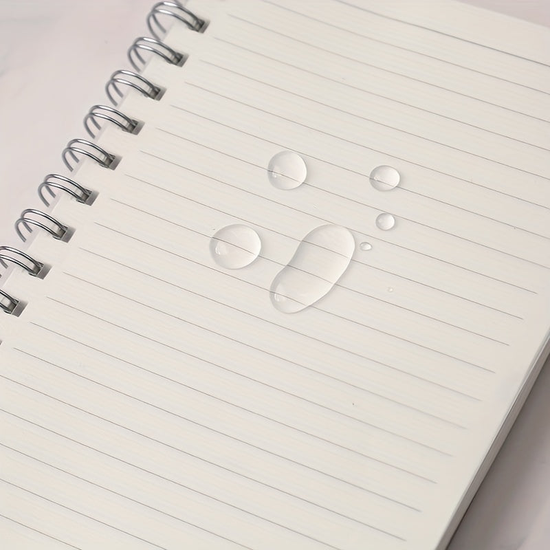 Waterproof Side Spiral Notebook 20 X 14cm Transparent Cover Blank Lined Grid