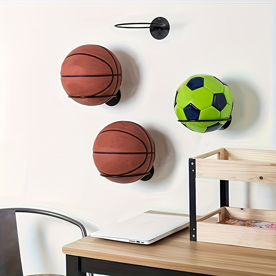 Wall mounted Basketball Football Storage Rack Household Ball Holder