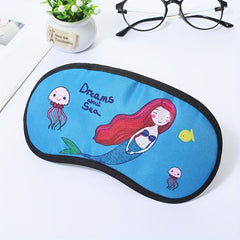 Mermaid Bag Edge Eye Mask Cartoon Shading Sleep Eye Mask