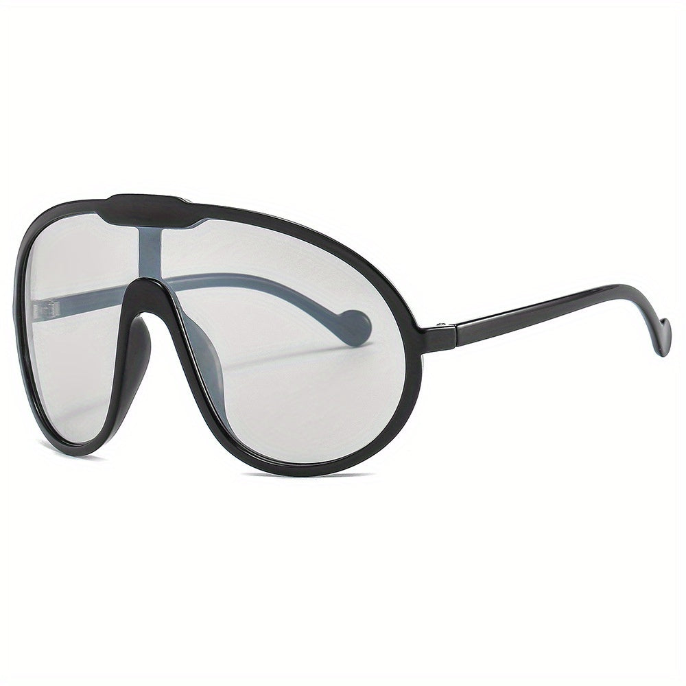 Y2K Shield Sunglasses Oversized Jelly Goggles UV400 Sun Shades