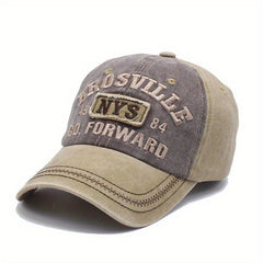 Vintage Washed Distressed Baseball Cap Embroidered Patch Sun Hat