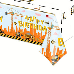 Construction Birthday Tablecloth Dump Truck Table Covers