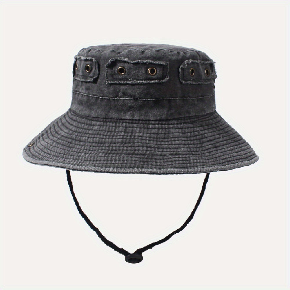 Distressed Cowboy Bucket Hats Vintage Unisex Boonie Hats