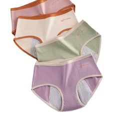 4pcs Period Panties Full Coverage Anti Leak Women's Lingerie
