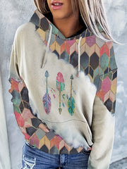 Western Kangaroo Pocket Hoodie Long Sleeve Sweatshirt