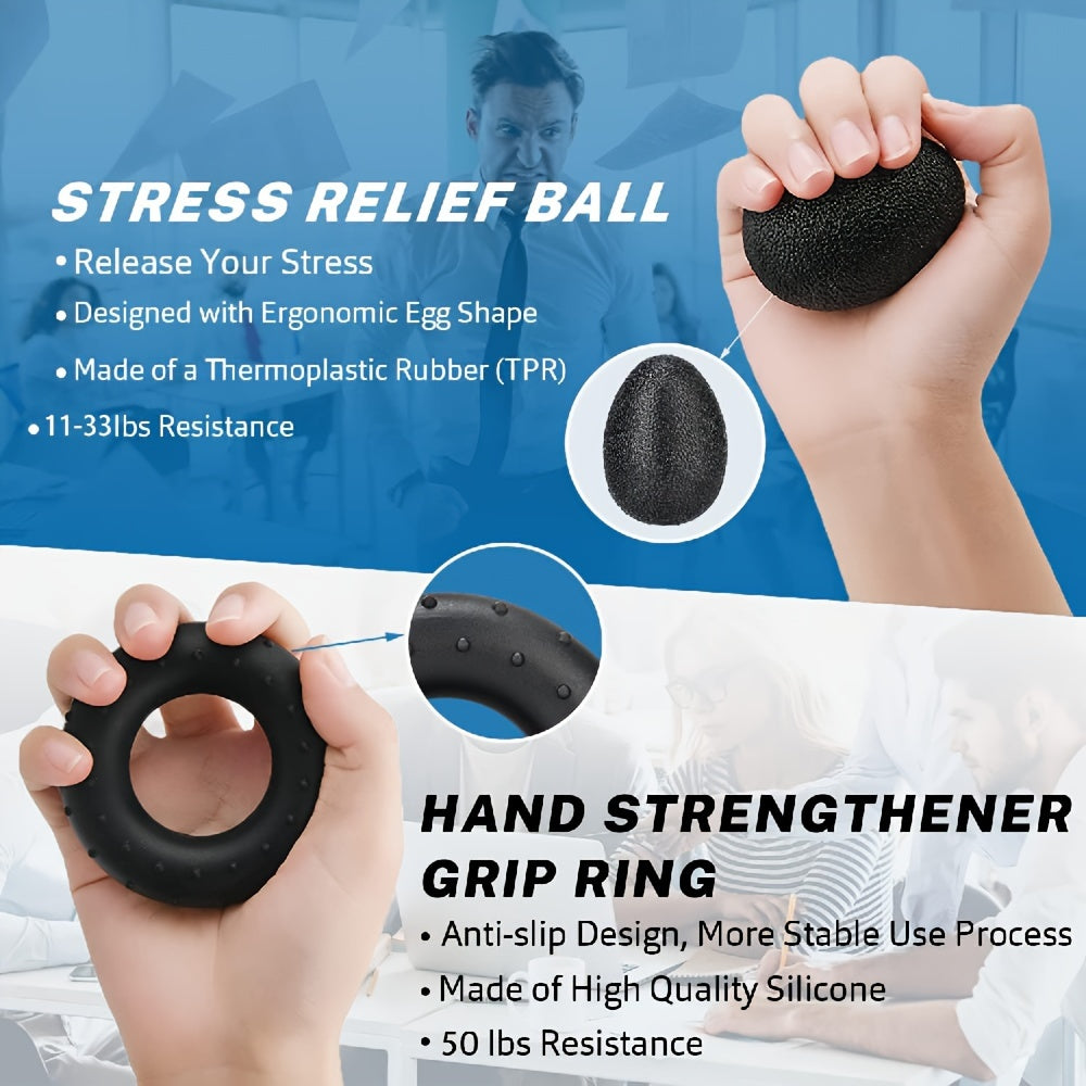 Adjustable Hand Grip Strengthener Kit Finger Exerciser