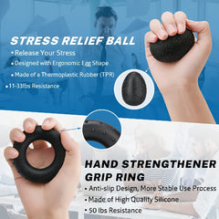 Adjustable Hand Grip Strengthener Kit Finger Exerciser