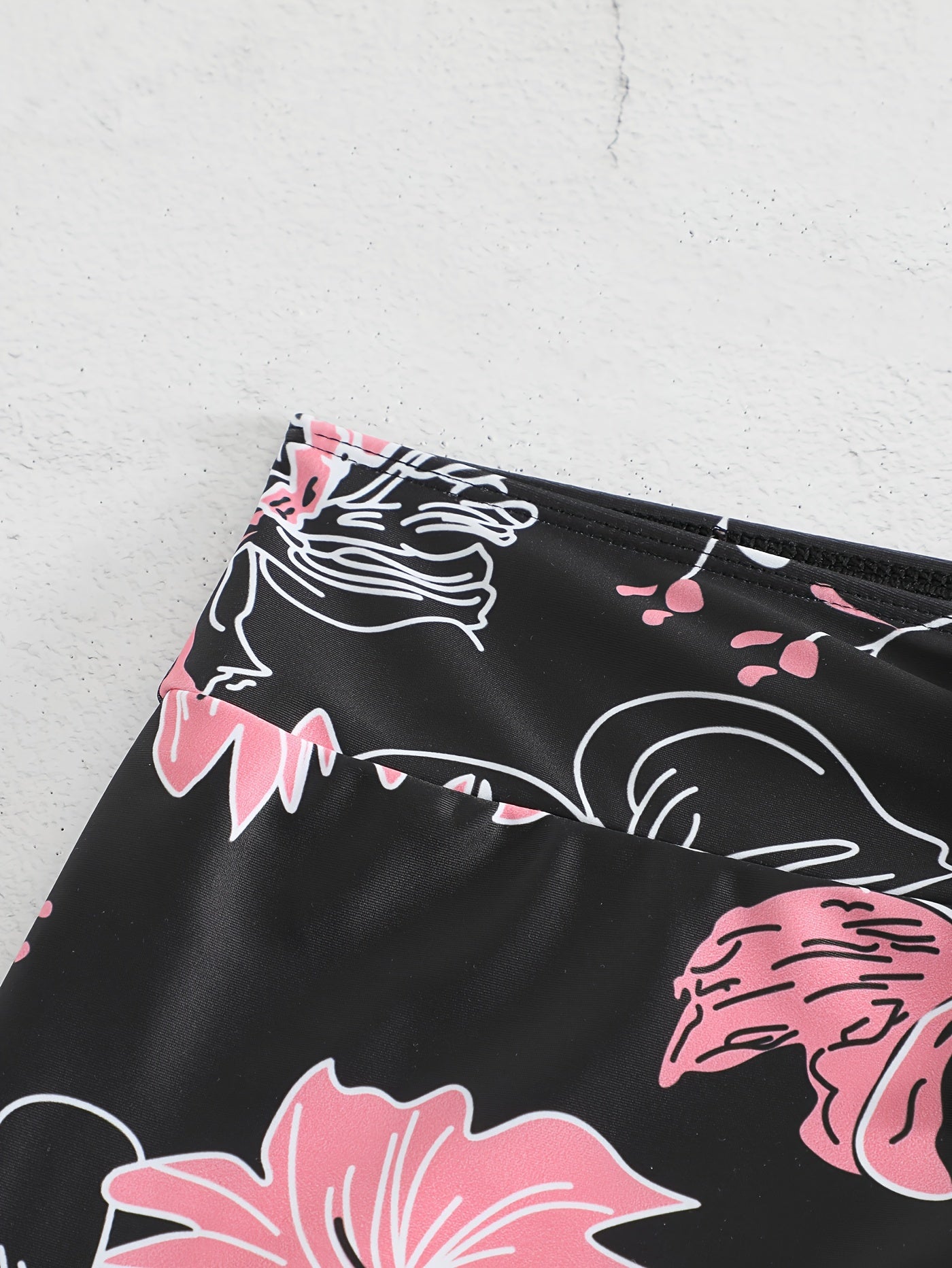 Floral Print High Waist Beach Shorts
