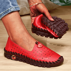 Women's Hollow Out Flat Loafers Slip On Shoes Casual Low Top Flats