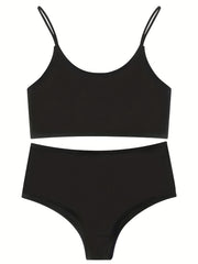 Solid Full Coverage Bra & Panties Set