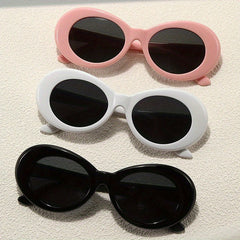 Y2K Oval Sunglasses UV400 Sun Shades Glasses
