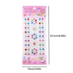 3D Diamond Stickers Acrylic Butterfly Crown Flowers DIY Crafts