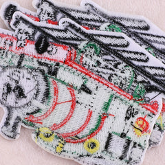2pcs Embroidered Train Badges Iron On Patches Sew On Embroidered Applique