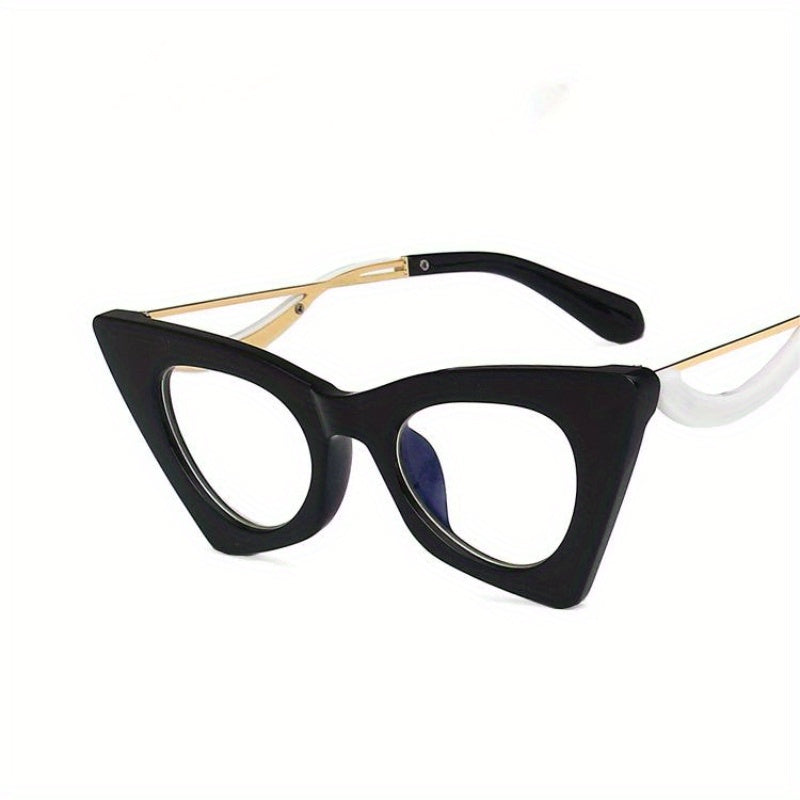 Tortoiseshell Clear Lens Cat Eye Glasses Anti Light Protection