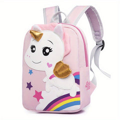 Rainbow Unicorn Pattern Kids Backpack with Air Cushion