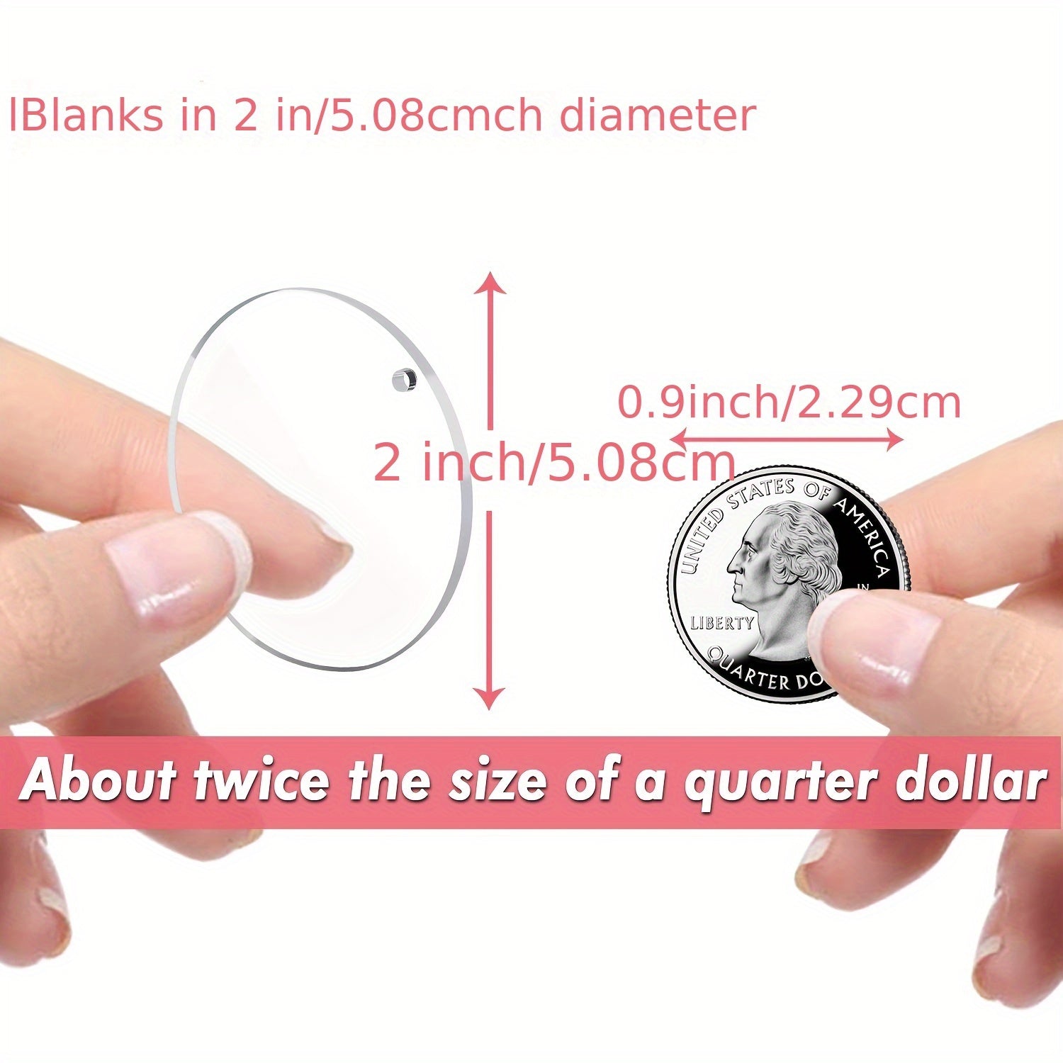50 Acrylic Keychain Blanks Variety Shapes DIY Crafts Projects