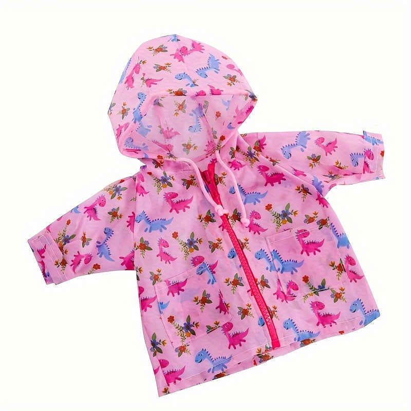 Pink Raincoat for 18 inch Dolls Fits 43 Newborn Dolls Ages 3-6
