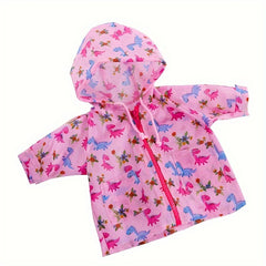 Pink Raincoat for 18 inch Dolls Fits 43 Newborn Dolls Ages 3-6