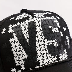 3D Puzzle Print Baseball Cap Mesh Trucker Hat Adjustable Sports Dad Hat