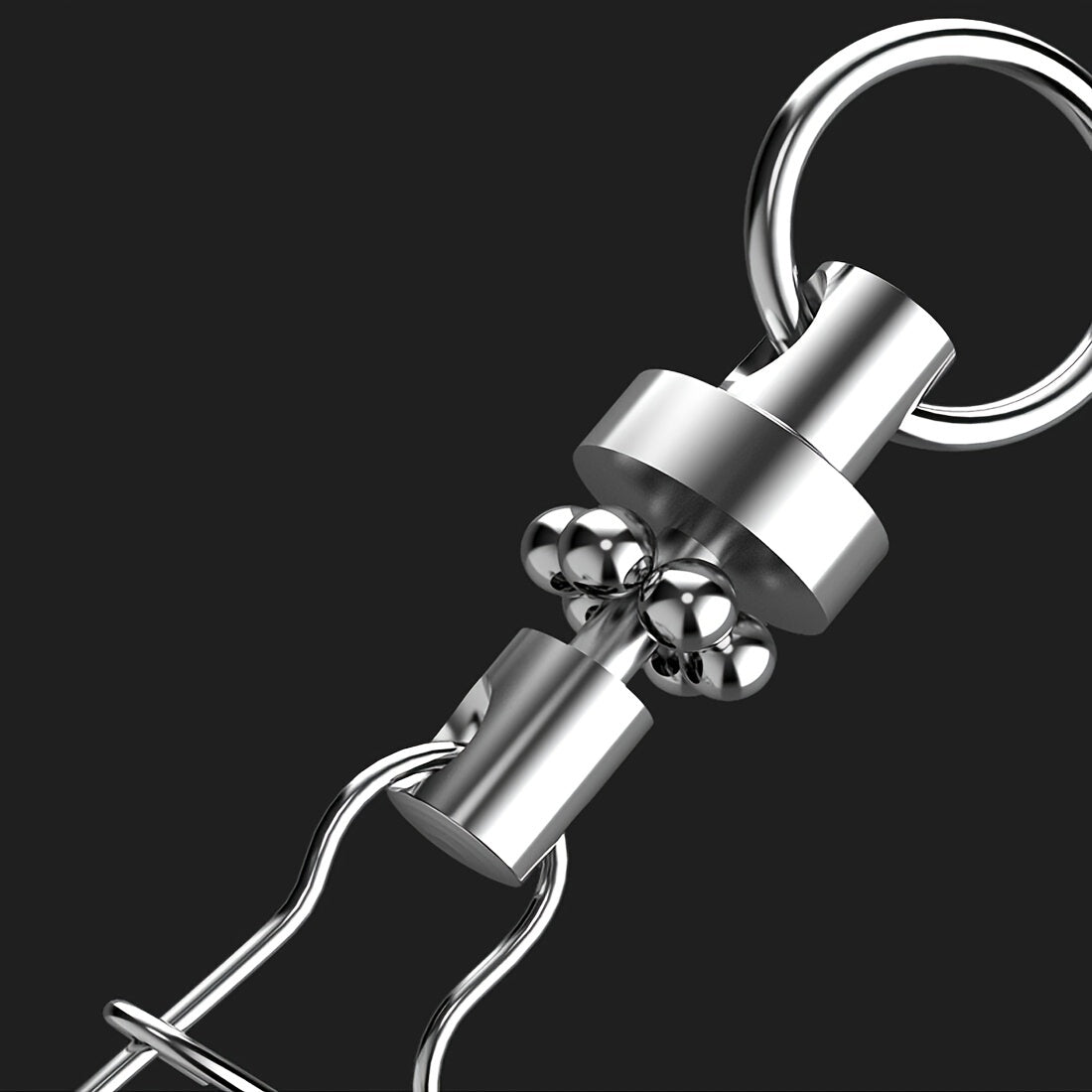 9KM Stainless Steel Swivels with Duolock Snaps for Fishing