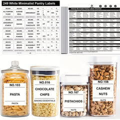 Minimalist Pantry Labels for Food Containers