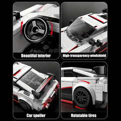 313pcs Kids' Racing Car Model Set with Display Case Educational Toy