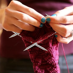 4pcs Stainless Steel Circular Needles Double Pointed Weaving Ne