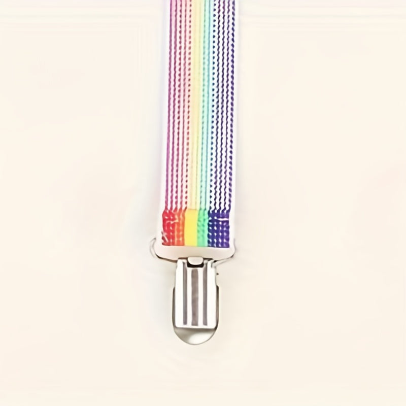 Rainbow Men's Y Back Unisex Suspenders w/ Metal Clips