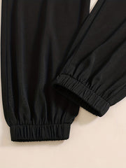 Graffiti Letter Print Boys Sweatpants Quick Drying Jogger Sports Pants