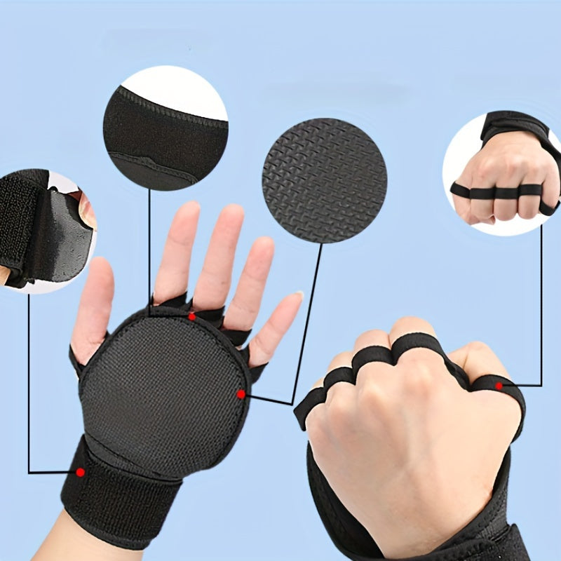 Non Slip Fitness Palm Gloves for Pull up Dumbbell Exercise