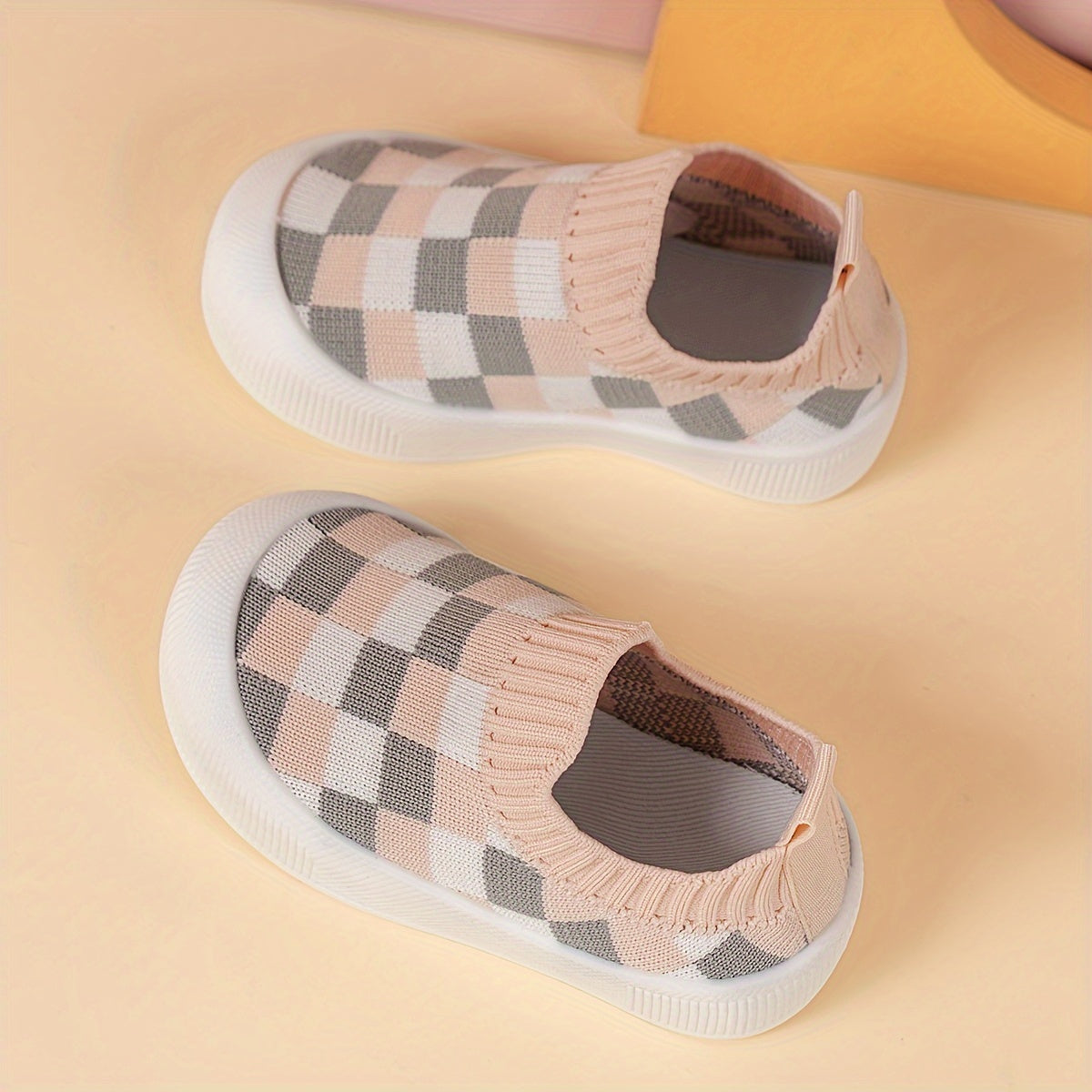 Baby Girls Slip On Woven Shoes Lightweight Walking Shoes