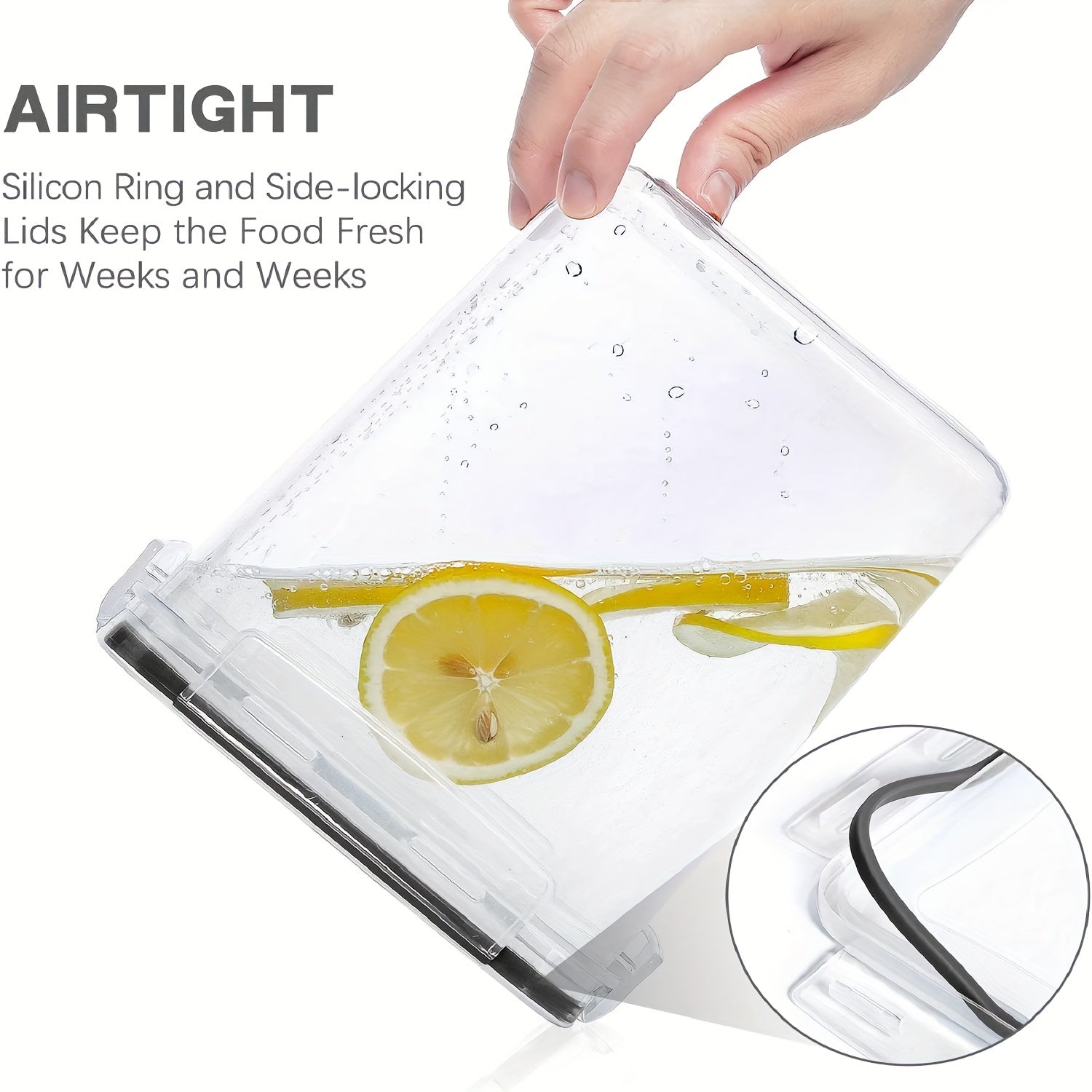 6pcs Airtight Food Storage Containers Set With Lids for Kitchen and Pantry