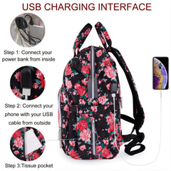 Camo Diaper Bag Backpack USB Charging Port Insulated Pocket