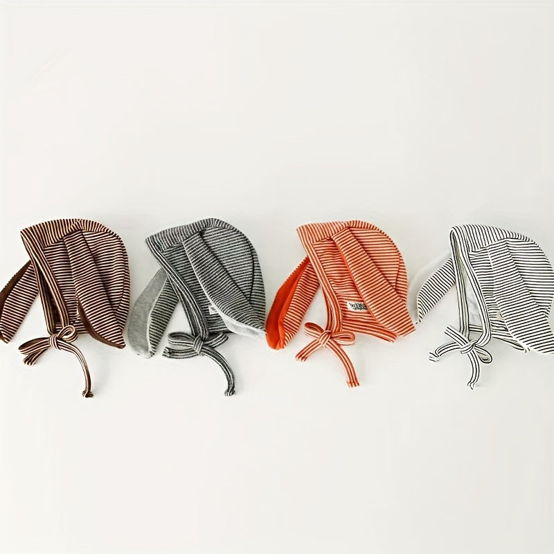 Baby Striped Rabbit Ear Cap For Spring And Autumn 33cm