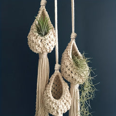 Hand Woven Nordic Tapestry Flower Pot - Bohemian Beauty for Your Home