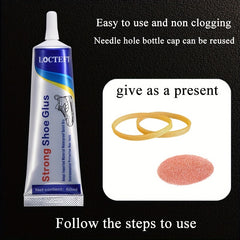 Adhesive Shoe Glue Water Resistant Repair for Leather Sneaker