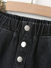 Girls' Casual Ripped Denim Shorts For Summer