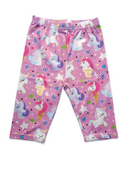 Girls' Unicorn Graphic Shorts Leggings For Summer Dance Bike Shorts