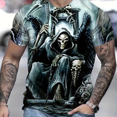 Men's Skeleton Graphic T Shirt 3D Print Breathable Casual Tee