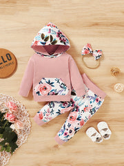 Flower Print Long Sleeve Baby Girl Set