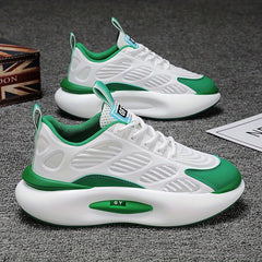 Men's Chunky Lace-up Sneakers Cushioned Athletic Shoes
