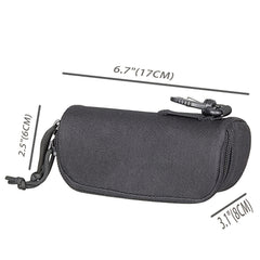 Outdoor Waterproof Sunglasses Case Shock Absorption Zipper Bag