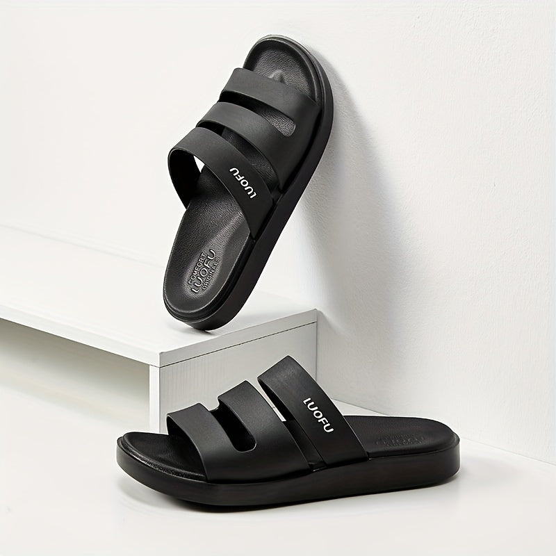 Men's Open Toe Platform Strap Sandals Anti skid Slip On Sandals