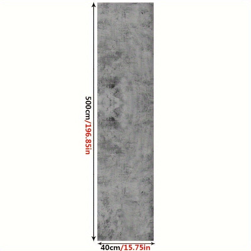 Gray Cement Self-adhesive Floor Stickers - Non-slip & Waterproof