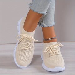Women's Casual Knitted Sock Sneakers Lace Up Running Tennis Jogging Shoes