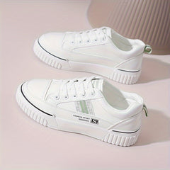 Women's Lace-up Low Skate Shoes Soft Sole Casual Sneakers